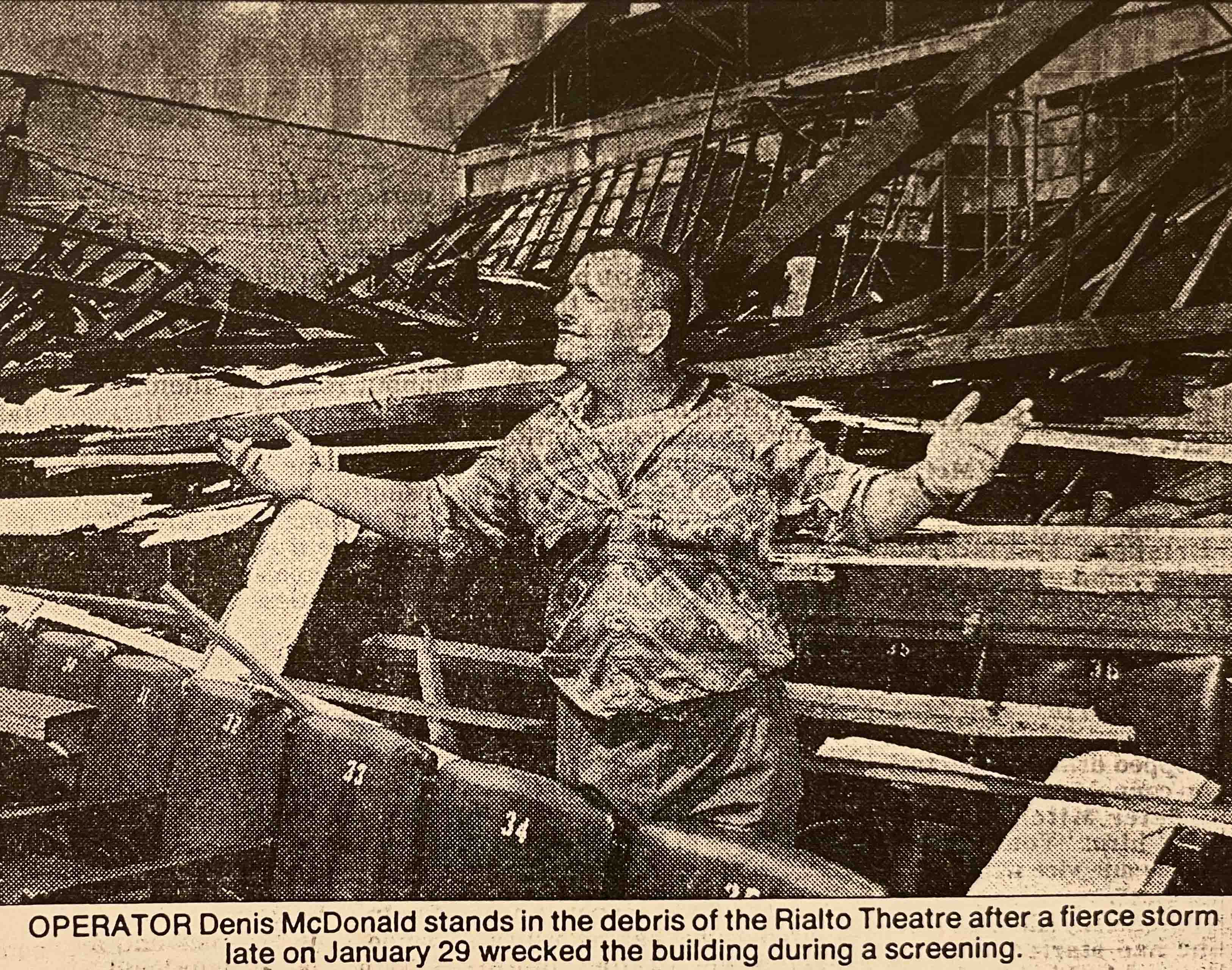 Rialto roof collapse CM april 1 1995
