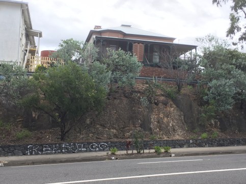 cutting Gone road for tramline