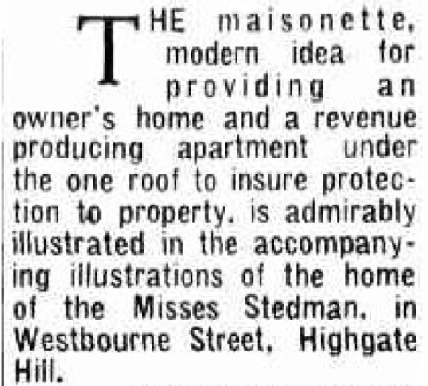 Westbourne street highgate hill 1939