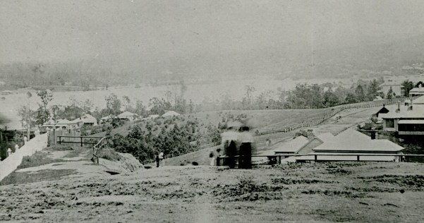 View from Highgate Hill park looking down Dornoch Terrace 1893