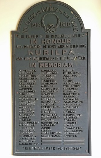 Kurilpa Roll of Honour World War 1
