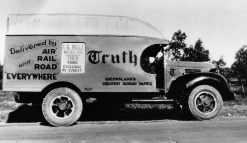 Sundat Truth Newspapers delivery truck 1940