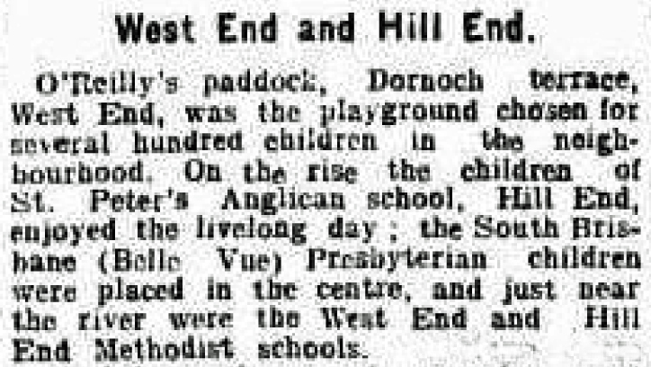 O'reilly's paddock hill end picnic 1912