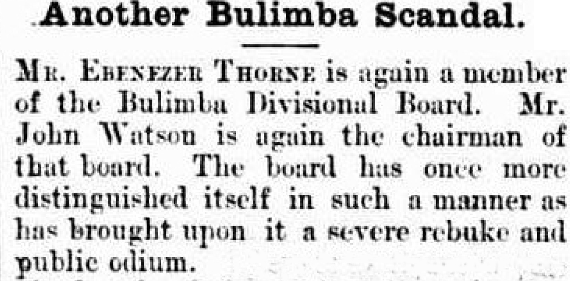 Builimba board scandal 1887