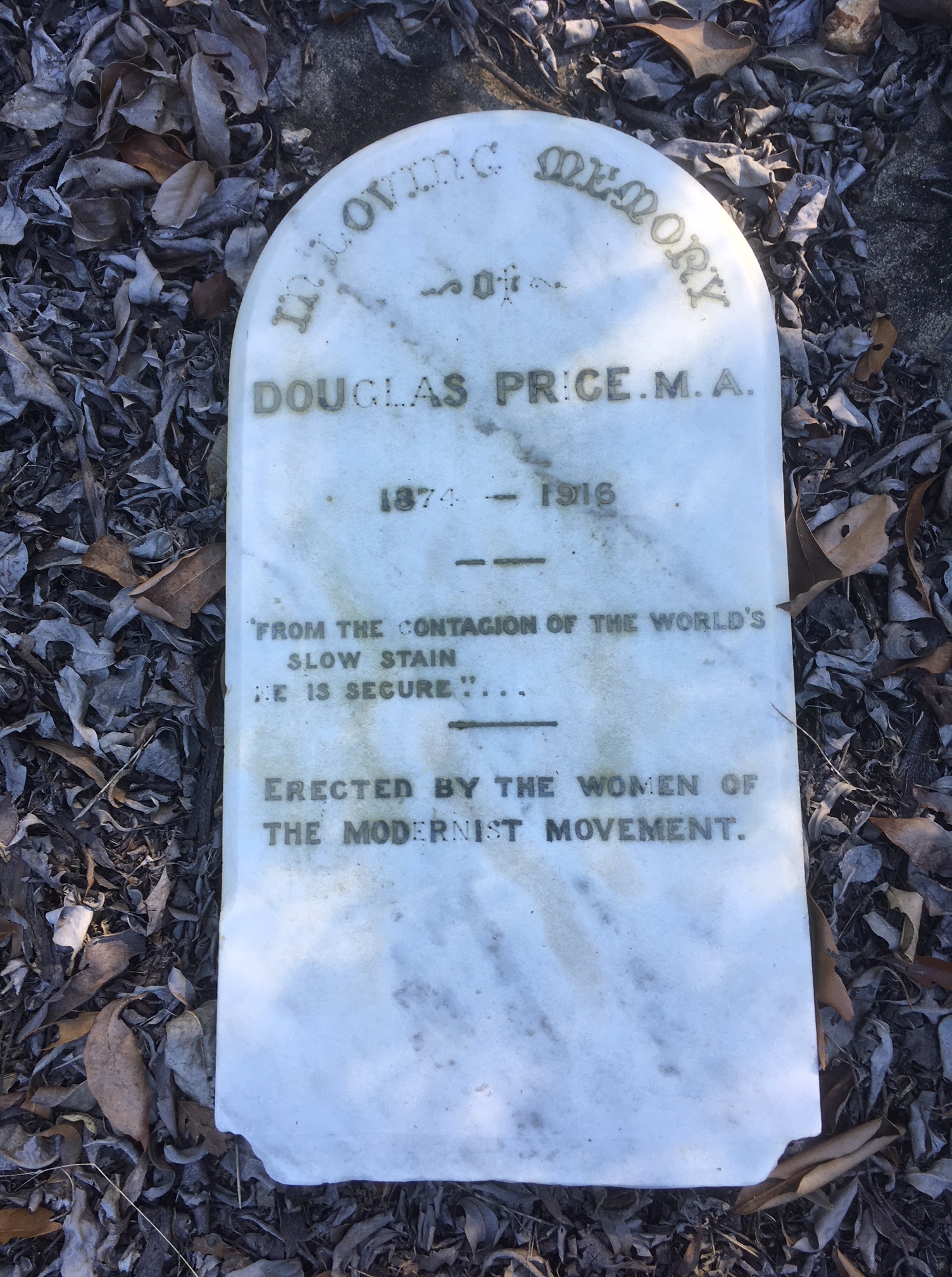Douglas Price tombstone
