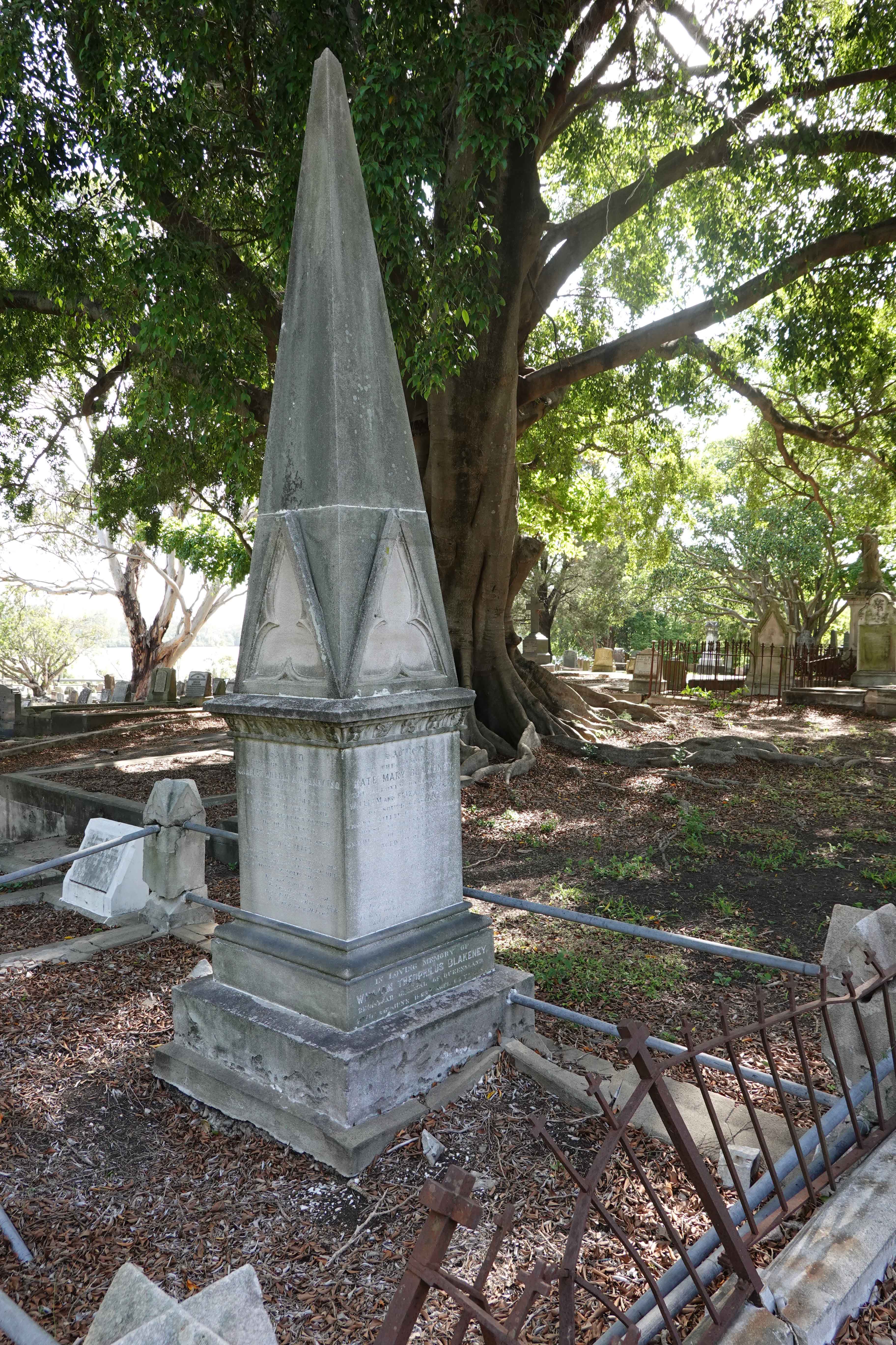 Blakeney Family grave in South Brisbane Cemetery.