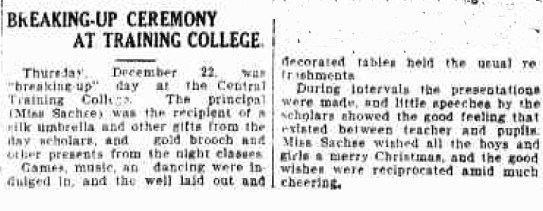 sachse college breakup 1927