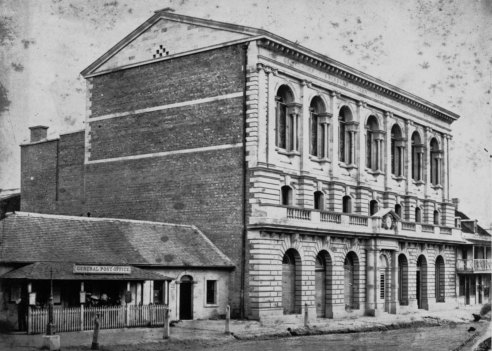 brisbane town hall ca 1868 slq