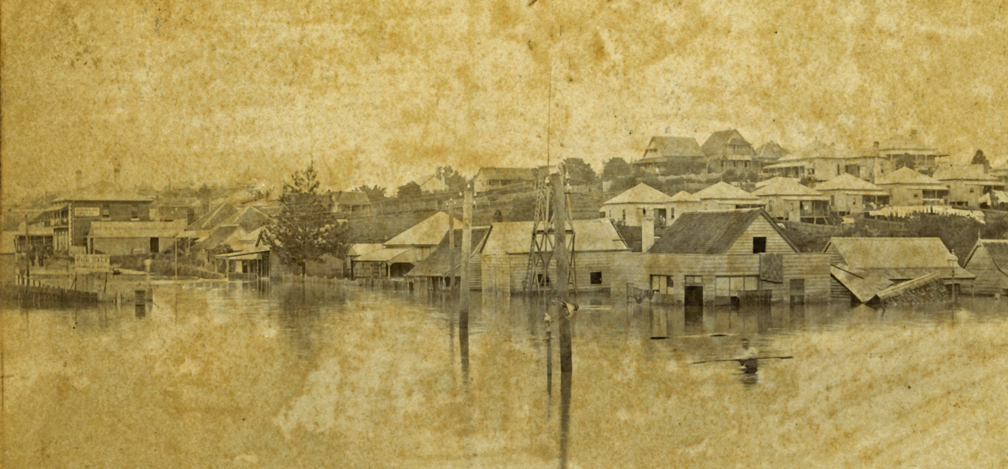 Floodwaters Melbourne and Boundary Streets 1893 slq ps