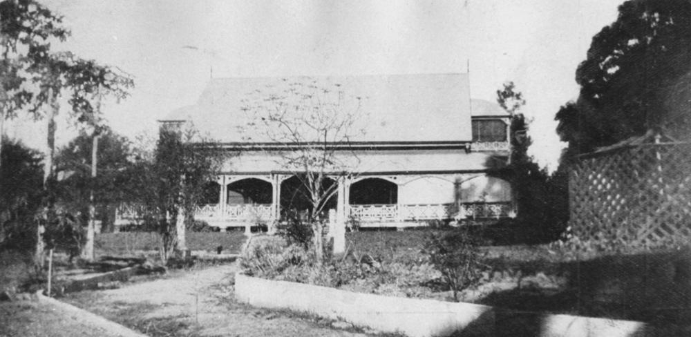 View from the front garden of The Oaks in West End 1931