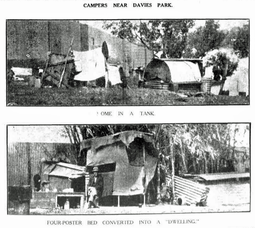 campers near davies park tele 5 10 1929