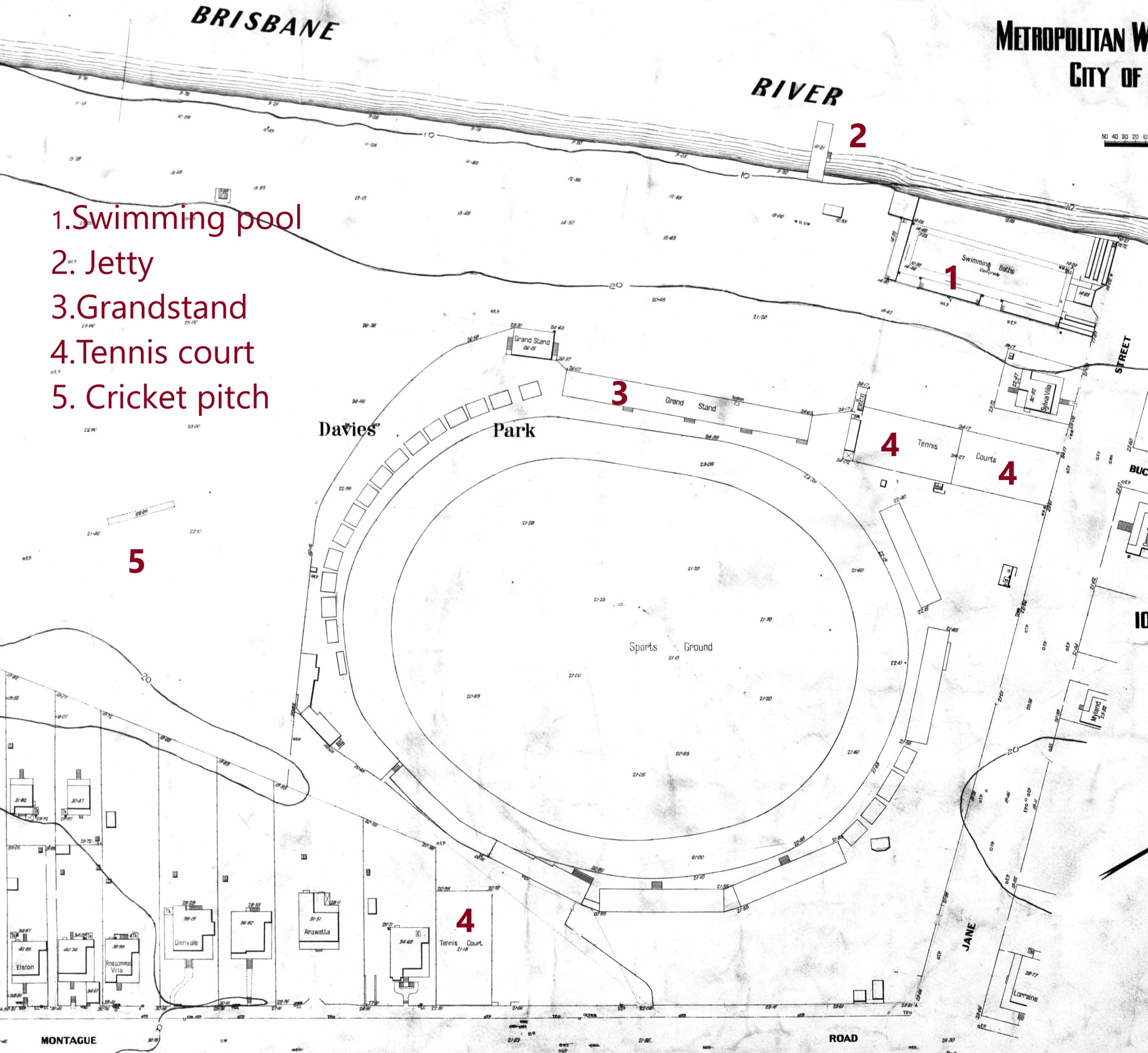 Davies Park 1926 detail plan 97