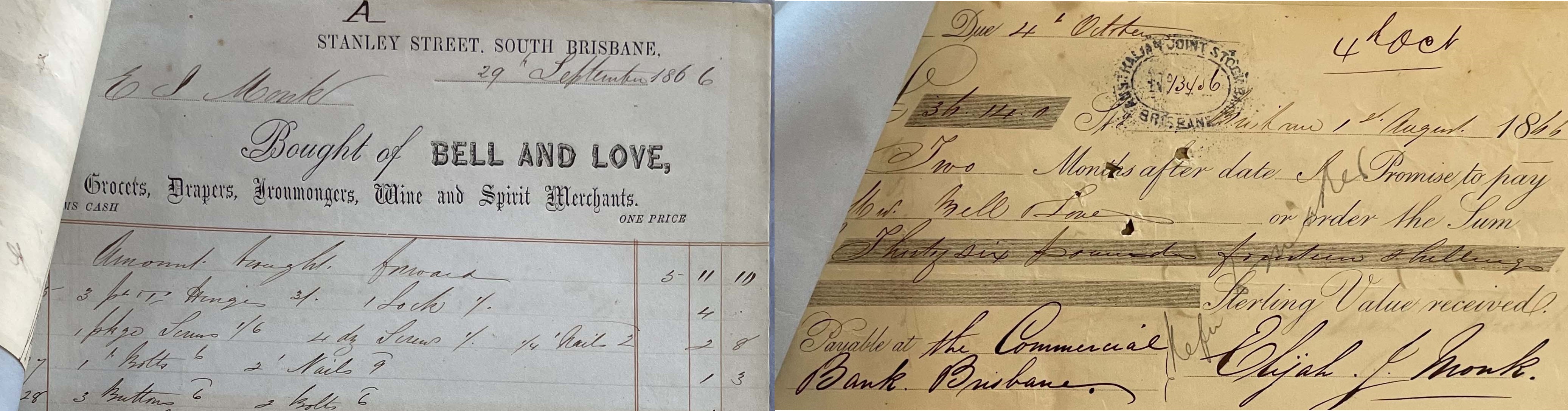 bell monk bill and primisspry note