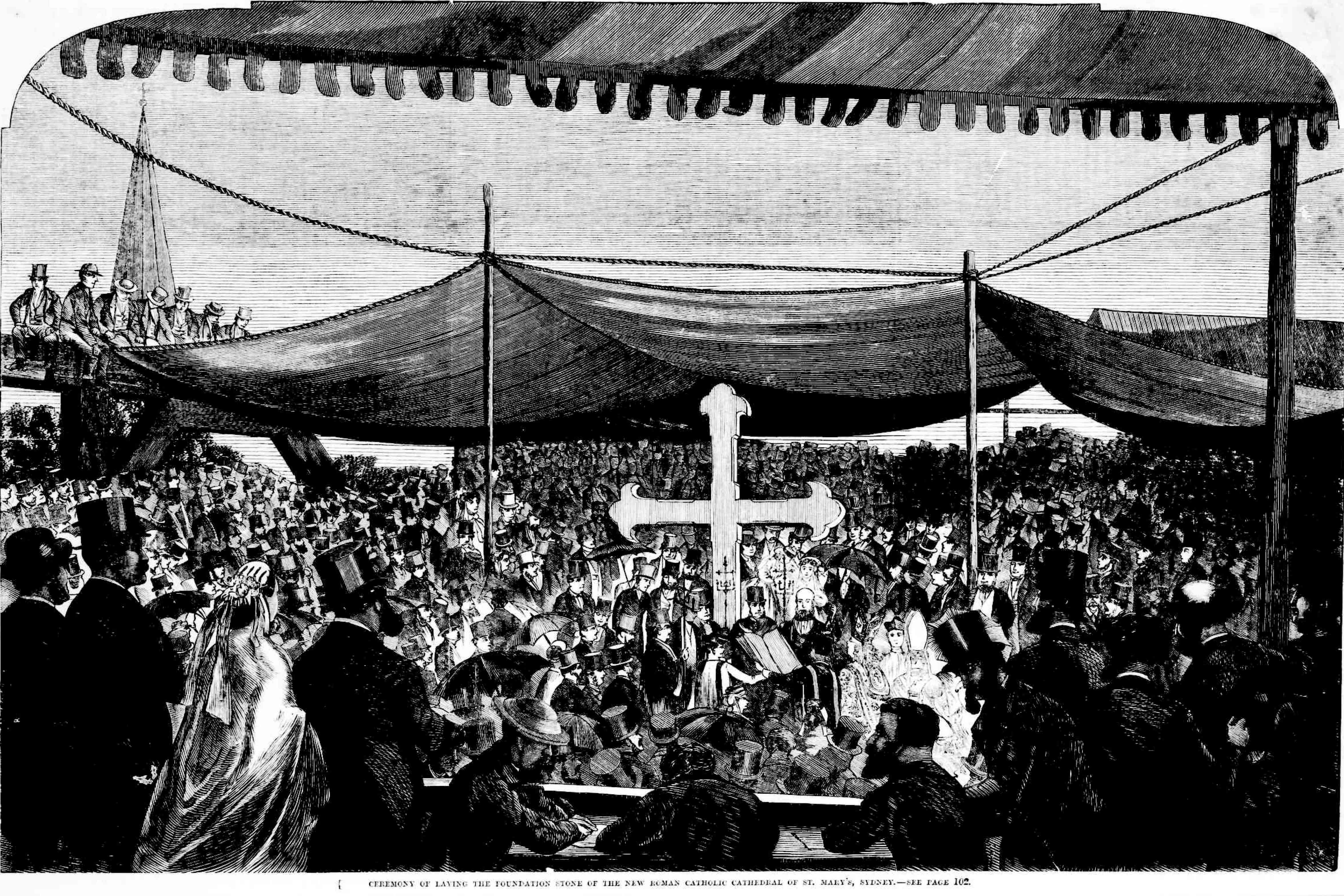 foundation stone st marys illustrated sydney news dec 28 1868