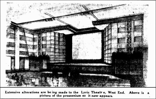 lyric theatre alterations telegraph 5 oct 1937