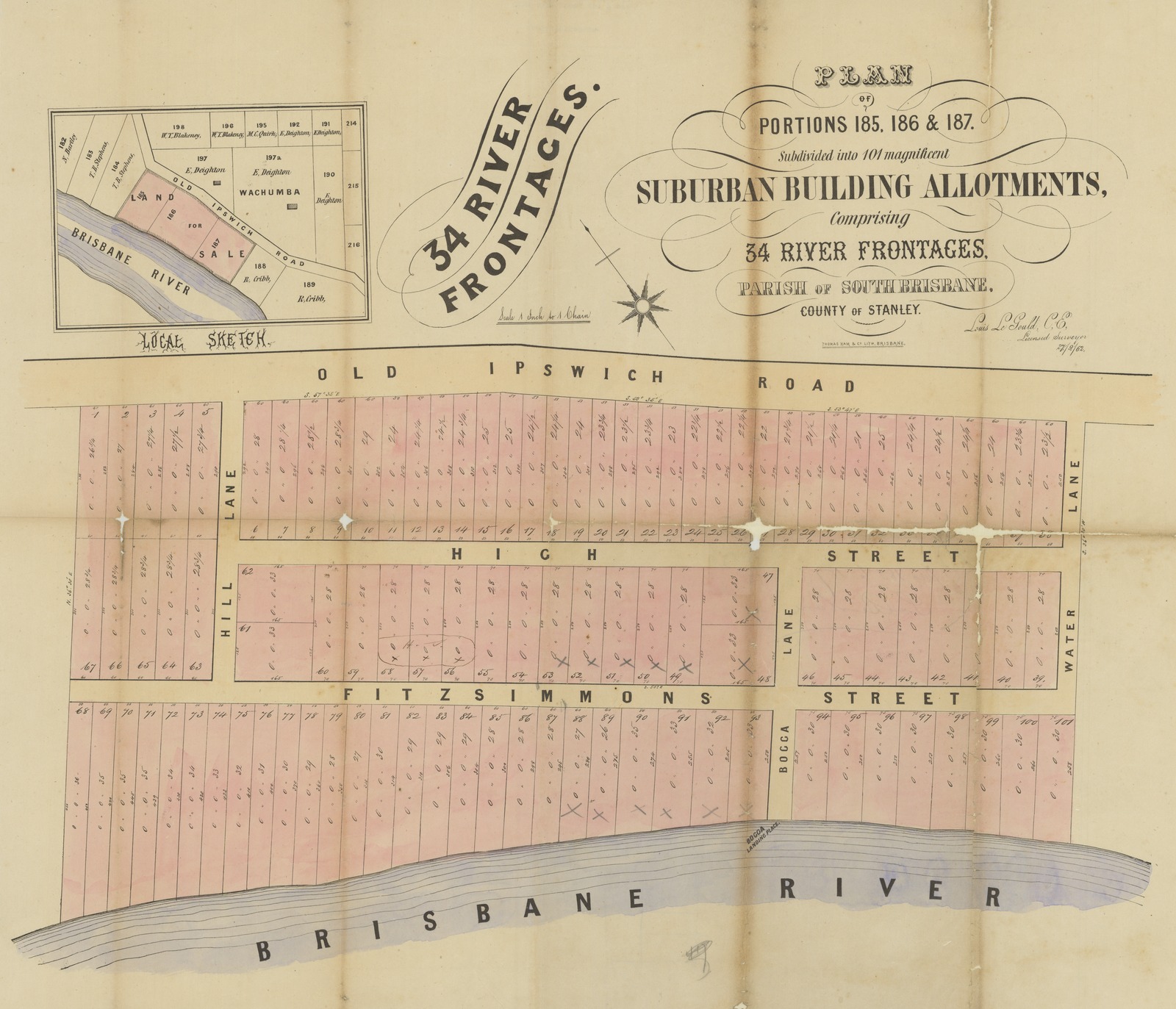 fitzsimmons rosecliffe street subdivision 1862 small